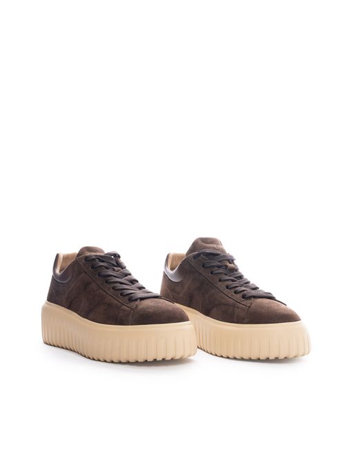 Sneakers H-Stripes in suede Marrone HOGAN | HXW6450FC6T PJQS610